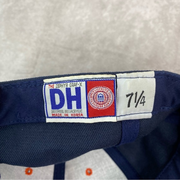 Vintage Virginia Cavaliers Hat 7 1/4 Navy Zephyr Retro Logo College Fitted Cap - Picture 11 of 11